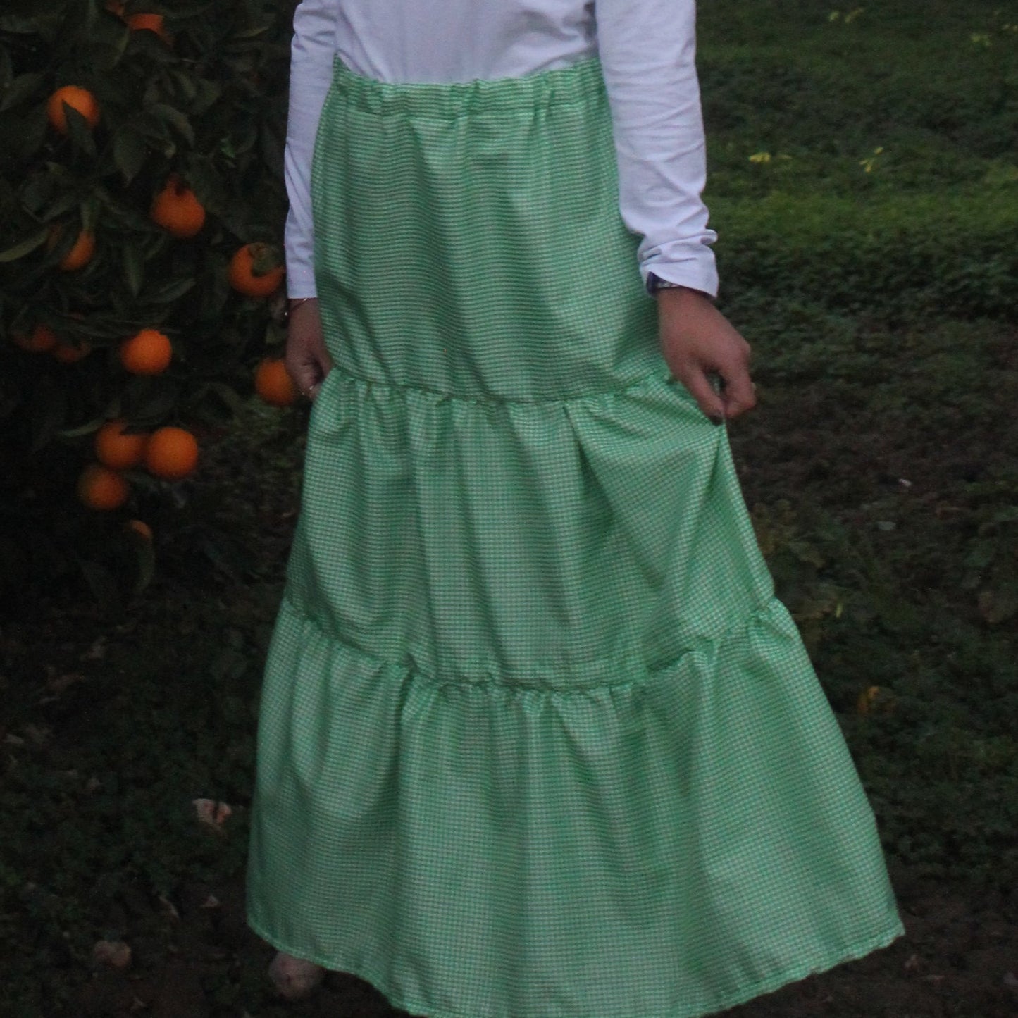 Orchard Green Tier Skirt
